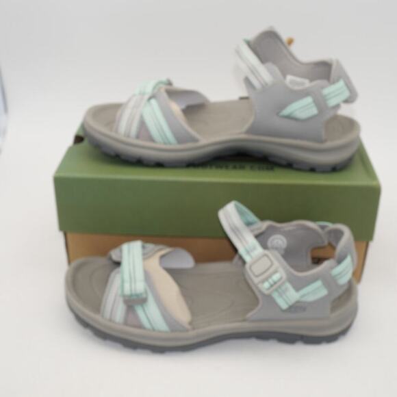 Keen Shoes - NEW KEEN Women's 6 Terradora II Open Toe Post Sandals Gray Teal Green
